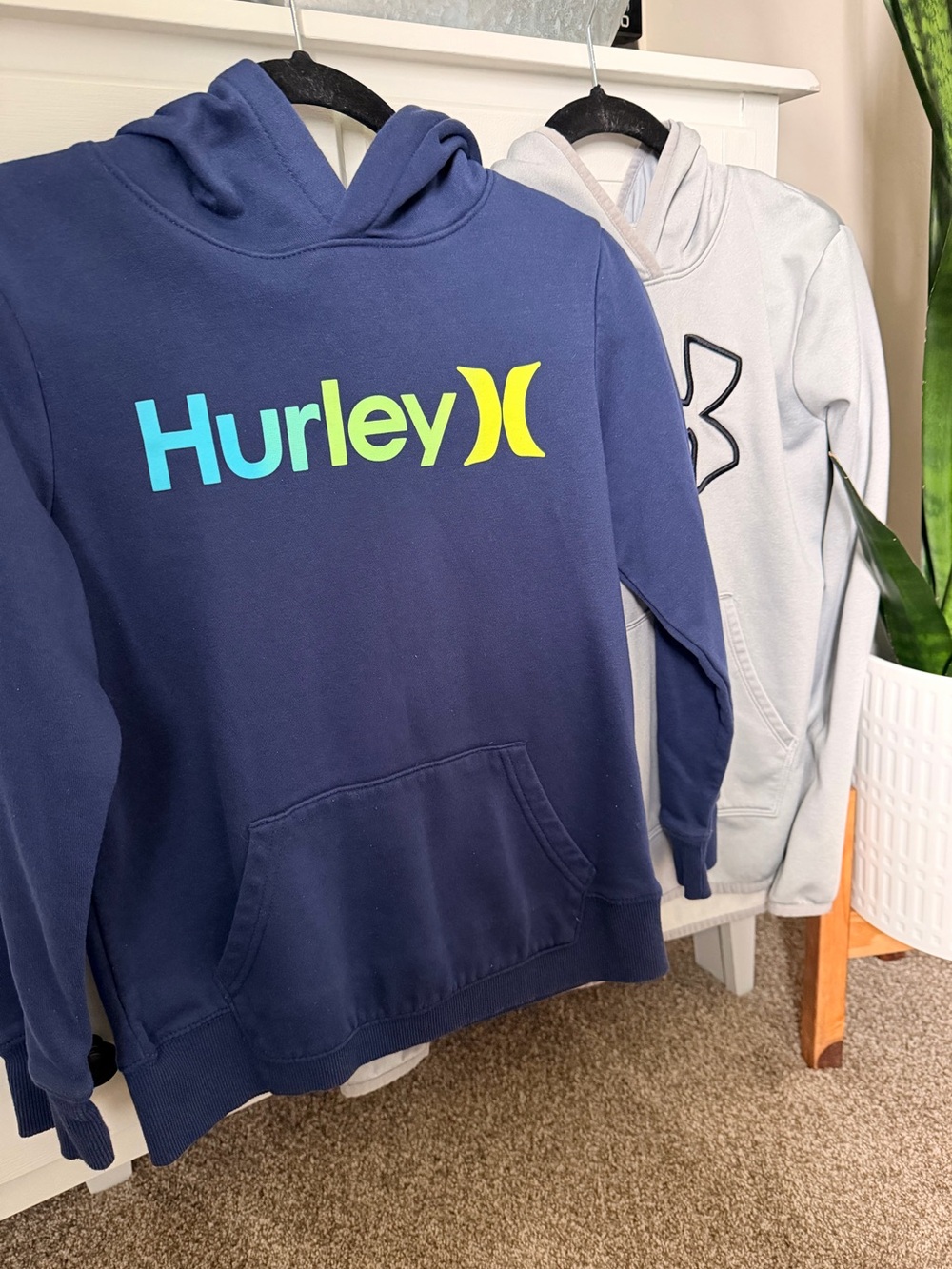 Hurley Navy and Under Armour Grey Hoodie Bundle